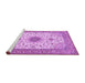 Sideview of Machine Washable Medallion Purple Traditional Area Rugs, wshtr1072pur