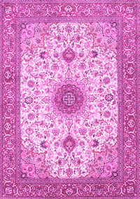 Medallion Pink Traditional Rug, tr1072pnk