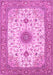 Medallion Pink Traditional Rug, tr1072pnk