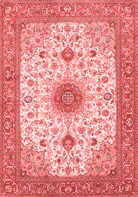 Medallion Red Traditional Rug, tr1072red