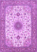 Machine Washable Medallion Purple Traditional Area Rugs, wshtr1072pur