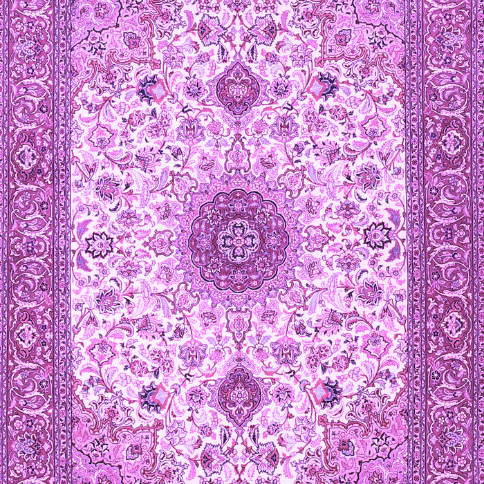 Machine Washable Medallion Purple Traditional Area Rugs, wshtr1072pur
