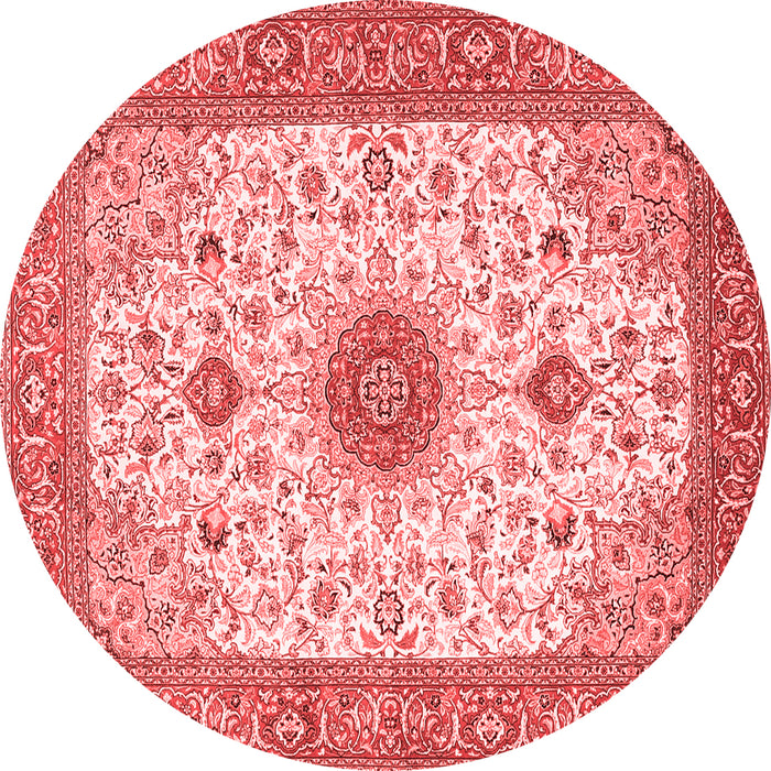 Medallion Red Traditional Rug, tr1072red
