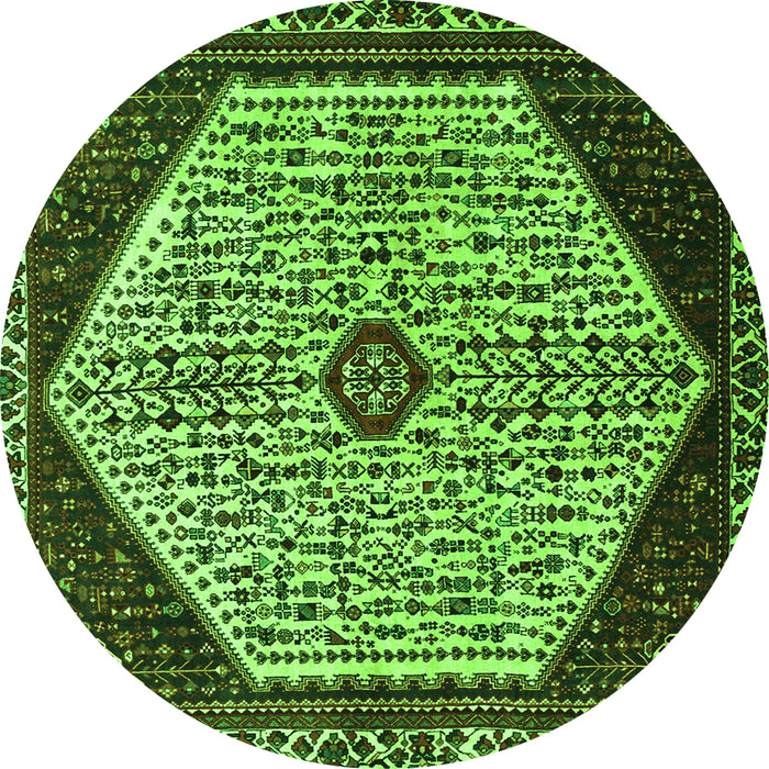 Machine Washable Persian Green Traditional Area Rugs, wshtr1073grn