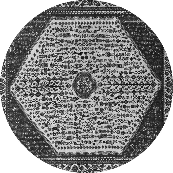 Square Persian Gray Traditional Rug, tr1073gry