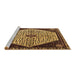 Sideview of Machine Washable Persian Brown Traditional Rug, wshtr1073brn