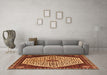 Machine Washable Persian Orange Traditional Area Rugs in a Living Room, wshtr1073org