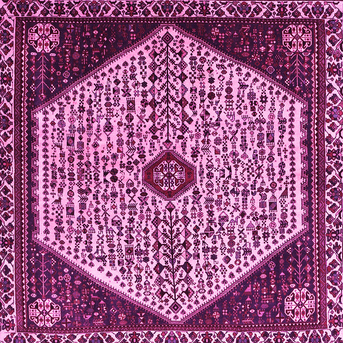 Square Persian Pink Traditional Rug, tr1073pnk