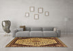 Machine Washable Persian Brown Traditional Rug in a Living Room,, wshtr1073brn