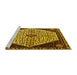 Sideview of Machine Washable Persian Yellow Traditional Rug, wshtr1073yw