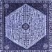 Square Persian Blue Traditional Rug, tr1073blu