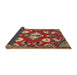 Sideview of Traditional Orange Brown Persian Rug, tr1074