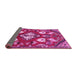 Sideview of Persian Pink Traditional Rug, tr1074pnk