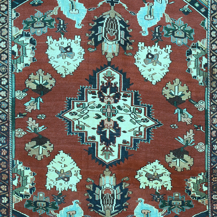 Machine Washable Persian Light Blue Traditional Rug, wshtr1074lblu