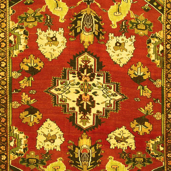 Machine Washable Persian Yellow Traditional Rug, wshtr1074yw