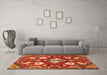 Machine Washable Persian Orange Traditional Area Rugs in a Living Room, wshtr1074org