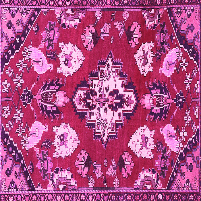 Square Persian Pink Traditional Rug, tr1074pnk