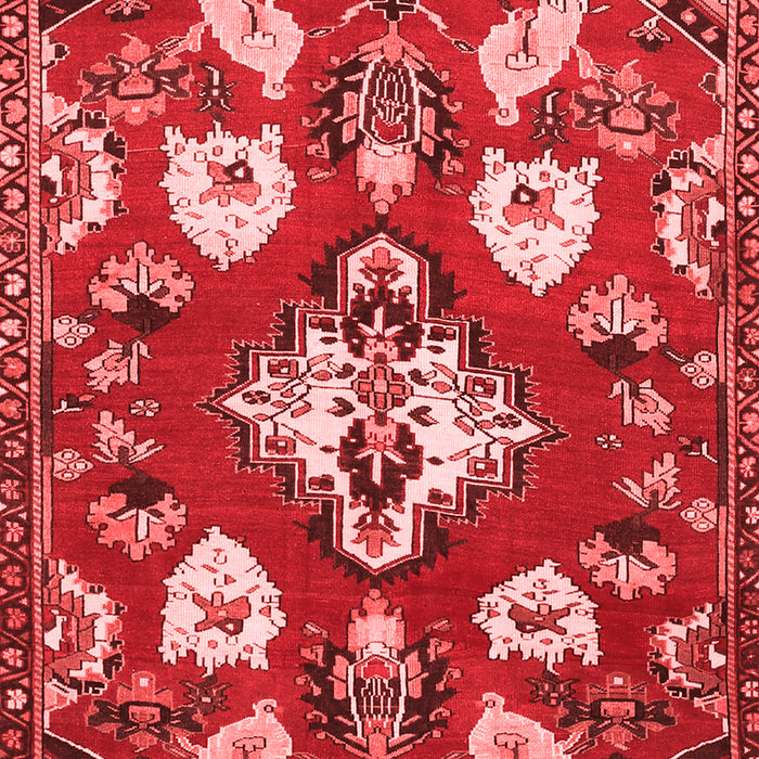 Machine Washable Persian Red Traditional Rug, wshtr1074red