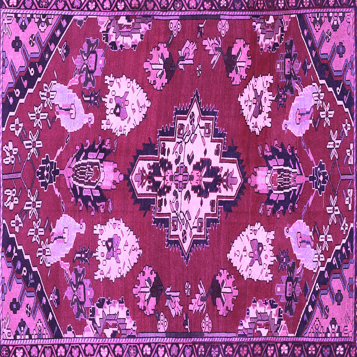 Square Persian Purple Traditional Rug, tr1074pur