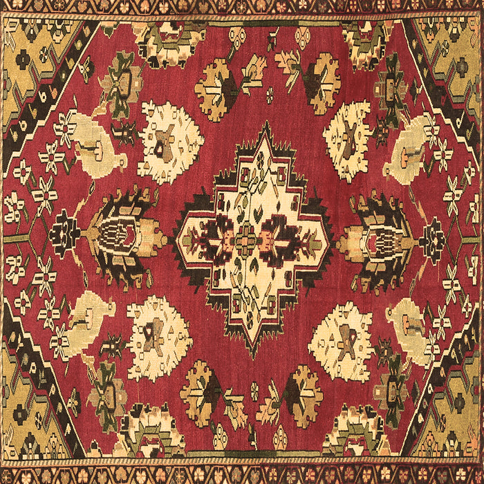 Square Machine Washable Persian Brown Traditional Rug, wshtr1074brn