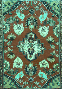 Persian Turquoise Traditional Rug, tr1074turq