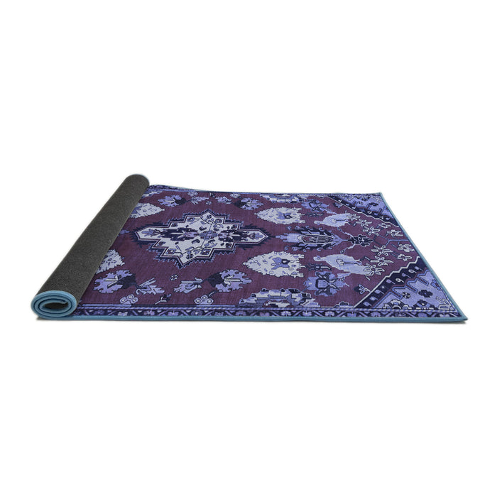 Sideview of Persian Blue Traditional Rug, tr1074blu
