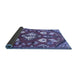 Sideview of Persian Blue Traditional Rug, tr1074blu