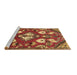 Sideview of Machine Washable Persian Brown Traditional Rug, wshtr1074brn