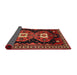 Sideview of Traditional Sienna Brown Persian Rug, tr1075