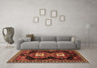 Machine Washable Persian Brown Traditional Rug in a Living Room,, wshtr1075brn