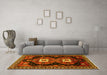 Machine Washable Persian Yellow Traditional Rug in a Living Room, wshtr1075yw