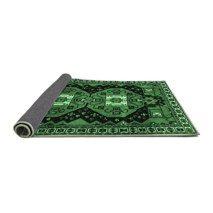Sideview of Persian Emerald Green Traditional Rug, tr1075emgrn