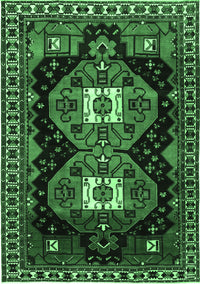 Persian Emerald Green Traditional Rug, tr1075emgrn