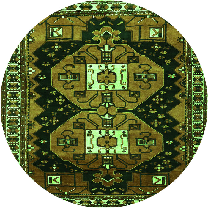 Machine Washable Persian Green Traditional Area Rugs, wshtr1075grn