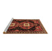 Sideview of Machine Washable Persian Brown Traditional Rug, wshtr1075brn