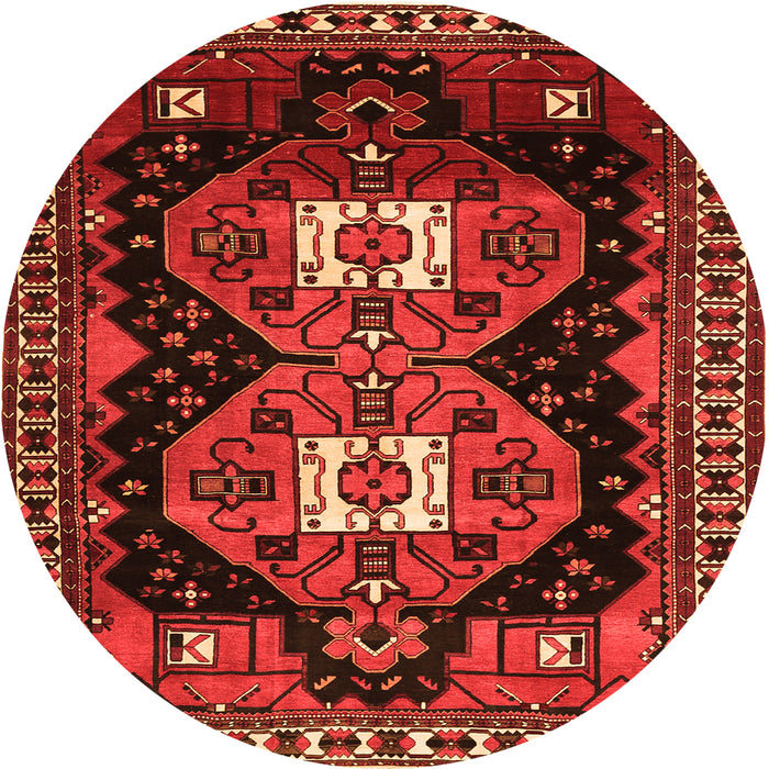 Square Persian Orange Traditional Rug, tr1075org