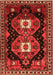 Serging Thickness of Machine Washable Persian Orange Traditional Area Rugs, wshtr1075org