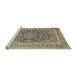 Sideview of Machine Washable Traditional Brown Rug, wshtr1076