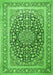 Medallion Green Traditional Rug, tr1076grn