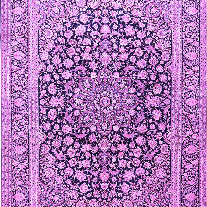Machine Washable Medallion Purple Traditional Area Rugs, wshtr1076pur
