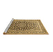 Sideview of Machine Washable Medallion Brown Traditional Rug, wshtr1076brn