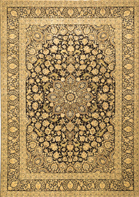 Medallion Brown Traditional Rug, tr1076brn