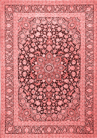 Medallion Red Traditional Rug, tr1076red