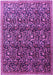 Machine Washable Persian Purple Traditional Area Rugs, wshtr1077pur