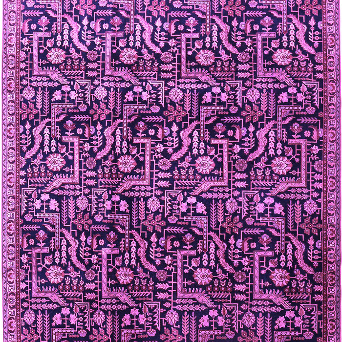Machine Washable Persian Purple Traditional Area Rugs, wshtr1077pur