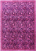 Machine Washable Persian Pink Traditional Rug, wshtr1077pnk