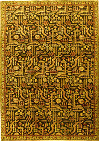 Persian Yellow Traditional Rug, tr1077yw