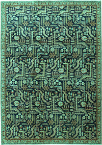 Persian Turquoise Traditional Rug, tr1077turq