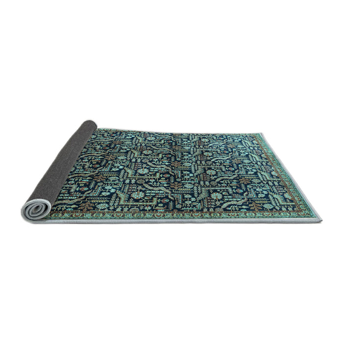 Sideview of Persian Light Blue Traditional Rug, tr1077lblu