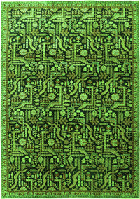 Persian Green Traditional Rug, tr1077grn